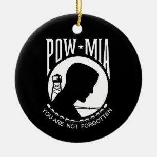 Ornamento echado a un lado doble del KRW POW/MIA