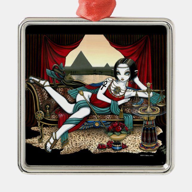 Ornamento egipcio del ángel de la diosa de "Mayet" (Frente)