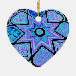 Ornamento Electric Blue Hearts & Stars