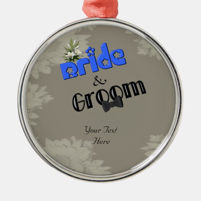 Ornamento elegante del boda de novia y del novio (Frente)