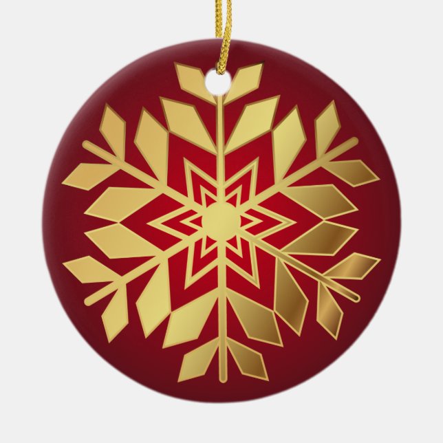 Ornamento elegante del navidad el | de los copos (Frente)