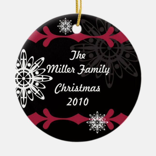 Ornamento elegante moderno del copo de nieve (Frente)