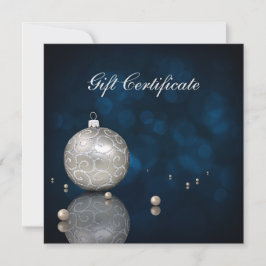 Ornamento elegante Purpurina plateado - Certificad