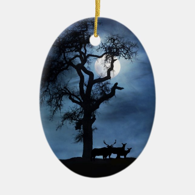 Ornamento Elk Silent Night Xmas (Frente)