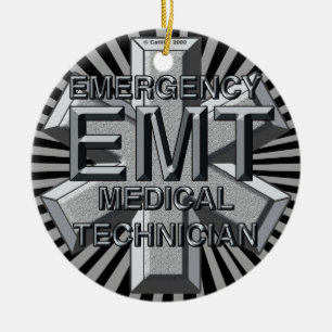 Ornamento EMT con logotipo gris