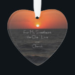 Ornamento en forma de corazón de atardecer<br><div class="desc">Ornamento en forma de corazón de atardecer</div>