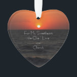 Ornamento en forma de corazón de atardecer<br><div class="desc">Ornamento en forma de corazón de atardecer</div>