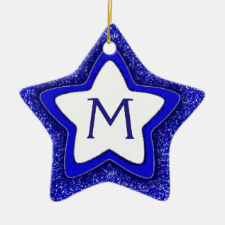 Ornamento en monograma de personalizable estrella 