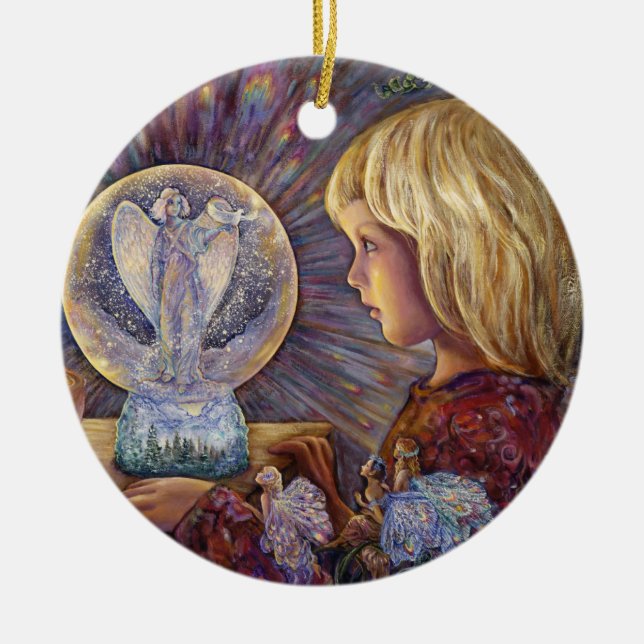 Ornamento encantado del día de fiesta 2017 del (Frente)