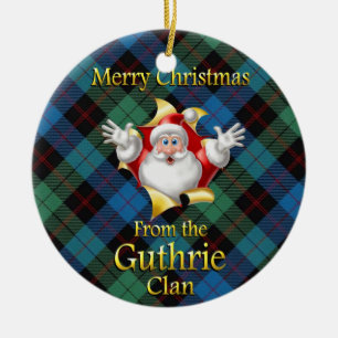 Ornamento escocés del navidad de Guthrie del clan