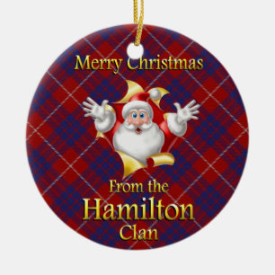 Ornamento escocés del navidad de Hamilton del cla