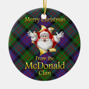 Ornamento escocés del navidad de McDonald del cla