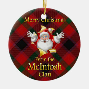 Ornamento escocés del navidad de McIntosh del cla