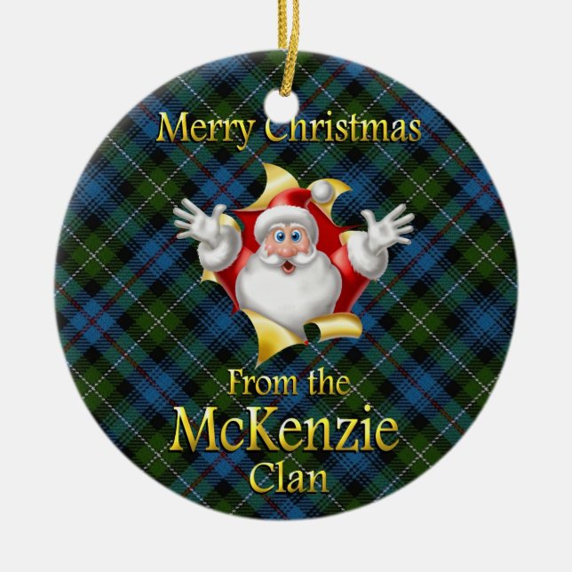 Ornamento escocés del navidad de McKenzie del clan (Frente)