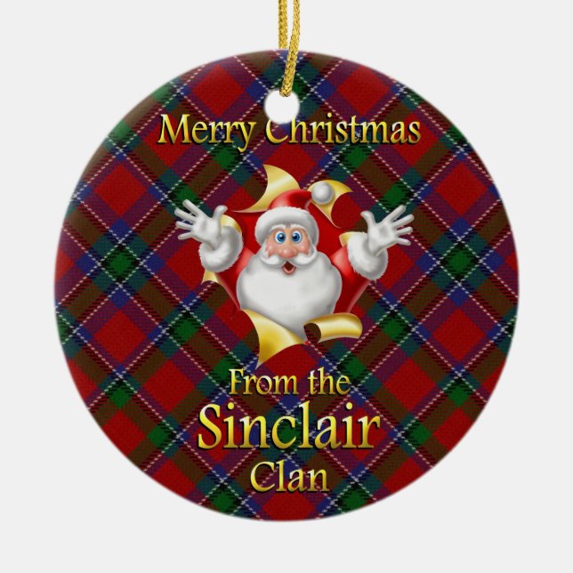 Ornamento escocés del navidad de Sinclair del clan (Frente)