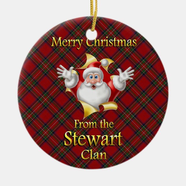 Ornamento escocés del navidad de Stewart del clan (Frente)