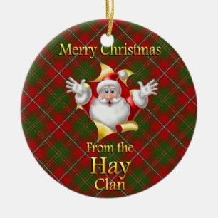 Ornamento escocés del navidad del heno del clan
