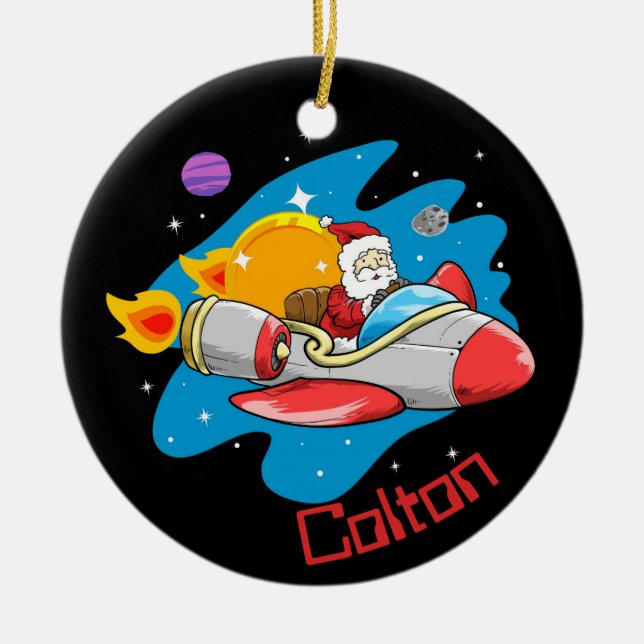 Ornamento espacial Santa Cerámico (Frente)