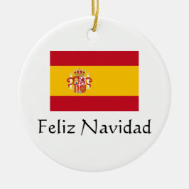Ornamento español de Feliz Navidad