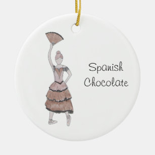 Ornamento español del recuerdo del chocolate del