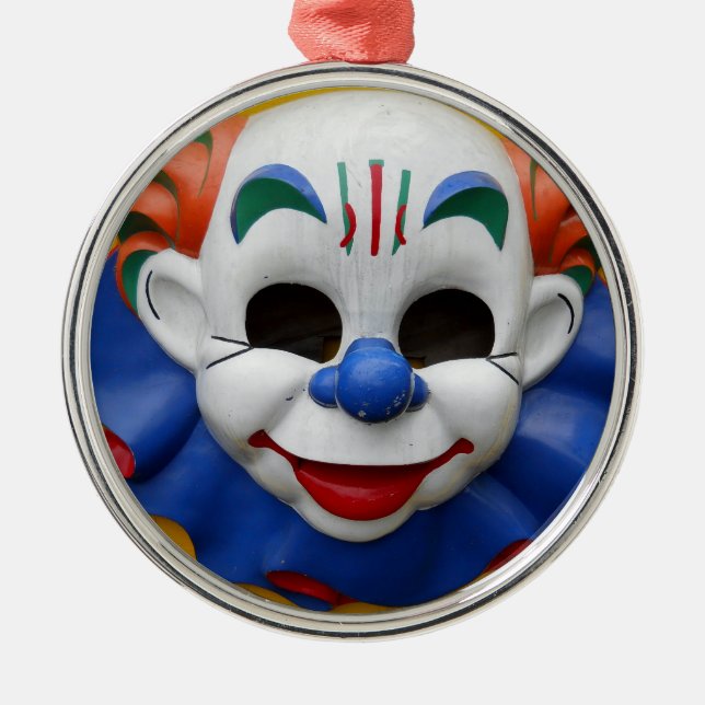 Ornamento espeluznante del navidad del payaso (Frente)