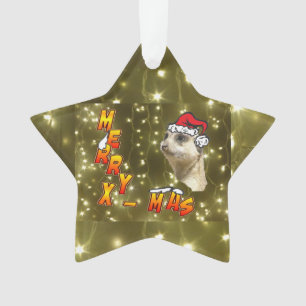 Ornamento espumoso de Navidad Santa Meerkat