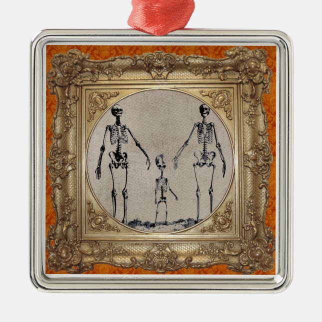 Ornamento esquelético de la familia (Frente)