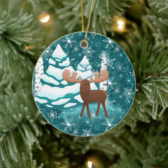 Ornamento estacional del alce de feriado de navida (Árbol)