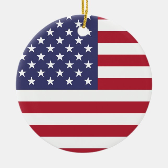 Ornamento estadounidense de bandera de Estados Uni (Frente)