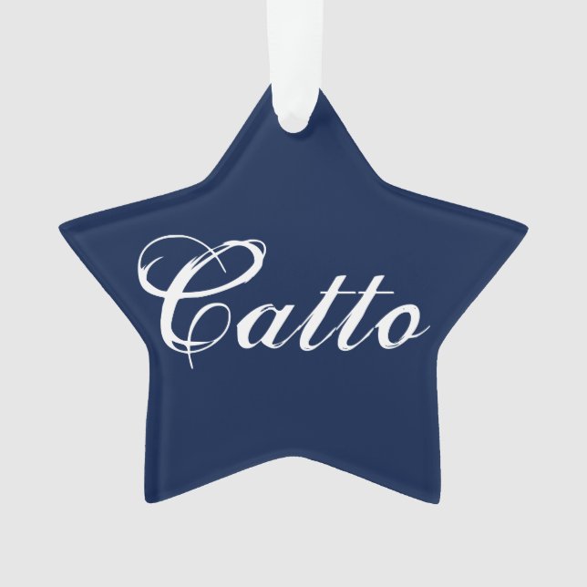 Ornamento estelar "Catto" azul marino (Anverso)
