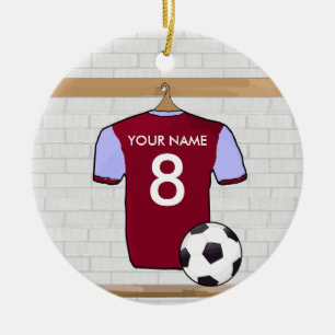 Ornamento estelar de la camiseta de fútbol person
