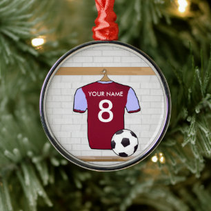 Ornamento estelar de la camiseta de fútbol persona