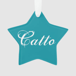 Ornamento estelar verde azulado "Catto"
