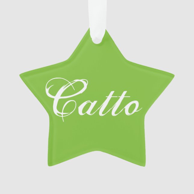 Ornamento estelar verde "Catto" (Anverso)
