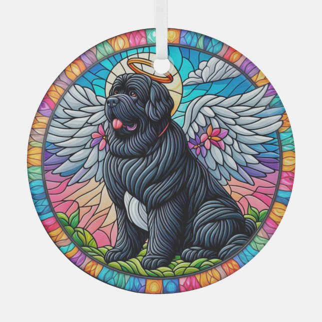 Ornamento estilo cristal rojo de color Ángel Newfi (Anverso)