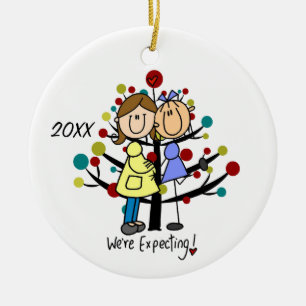 Ornamento expectante del día de fiesta de las