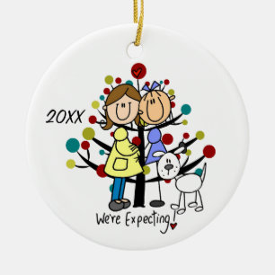 Ornamento expectante del día de fiesta del perro