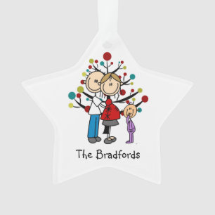 Ornamento expectante del navidad de la niña