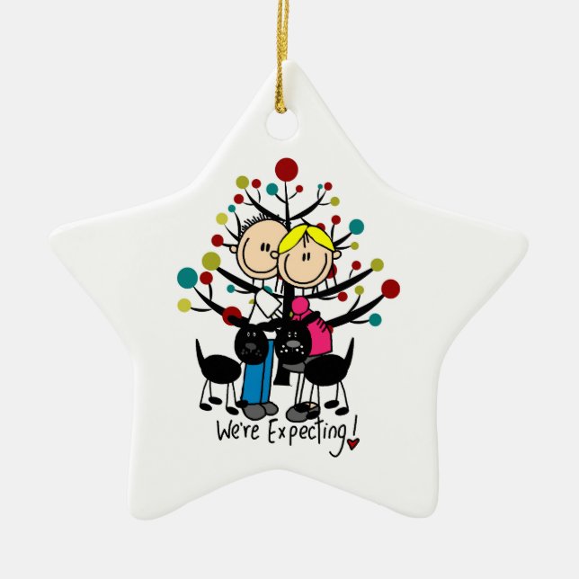 Ornamento expectante del personalizado de los (Frente)