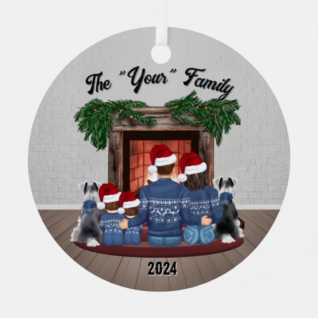 Ornamento familiar 2 niños (Anverso)