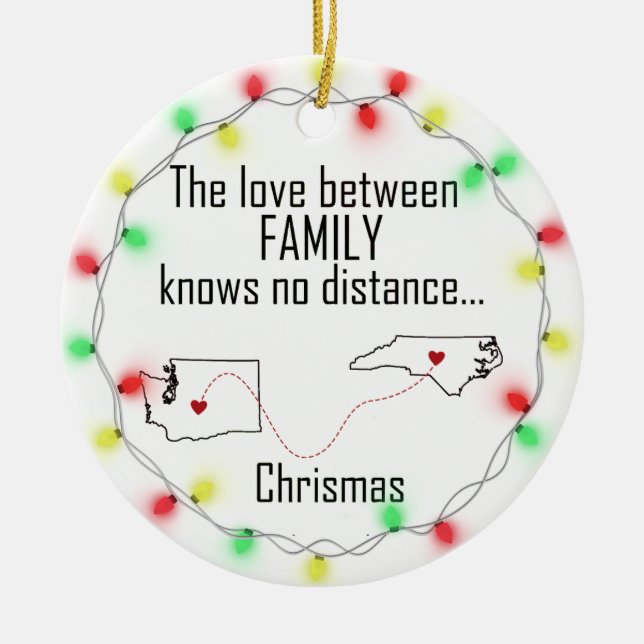 Ornamento familiar de Washington North Carolina (Frente)