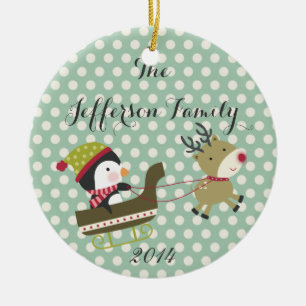 Ornamento familiar Rudolf Peng para Navidades pers