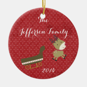 Ornamento familiar Rudolf Rein para Navidades pers