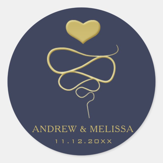 Ornamento Faux Gold| Pegatina Boda de la Marina (Anverso)