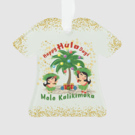 Ornamento feliz de los días de hula 3 camisetas