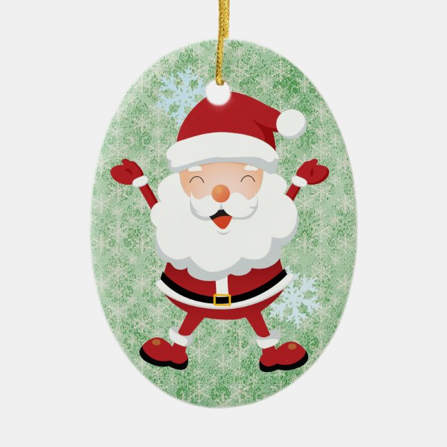 Ornamento feliz de Papá Noel (Frente)