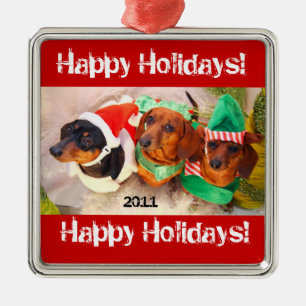 Ornamento feliz del día de fiesta del perro de