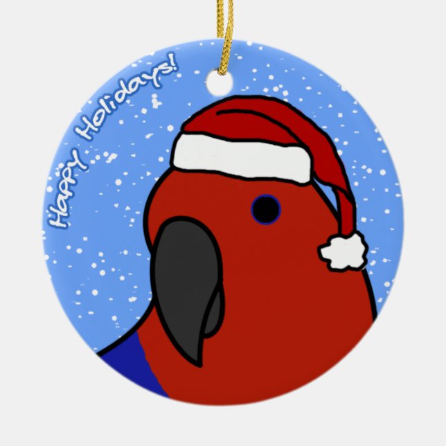 Ornamento femenino del navidad de Eclectus del (Frente)