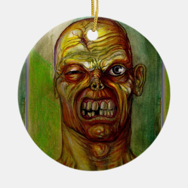 ORNAMENTO FEO DE LA CARA DEL ZOMBI (Frente)