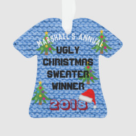 Ornamento feo del premio del suéter del navidad